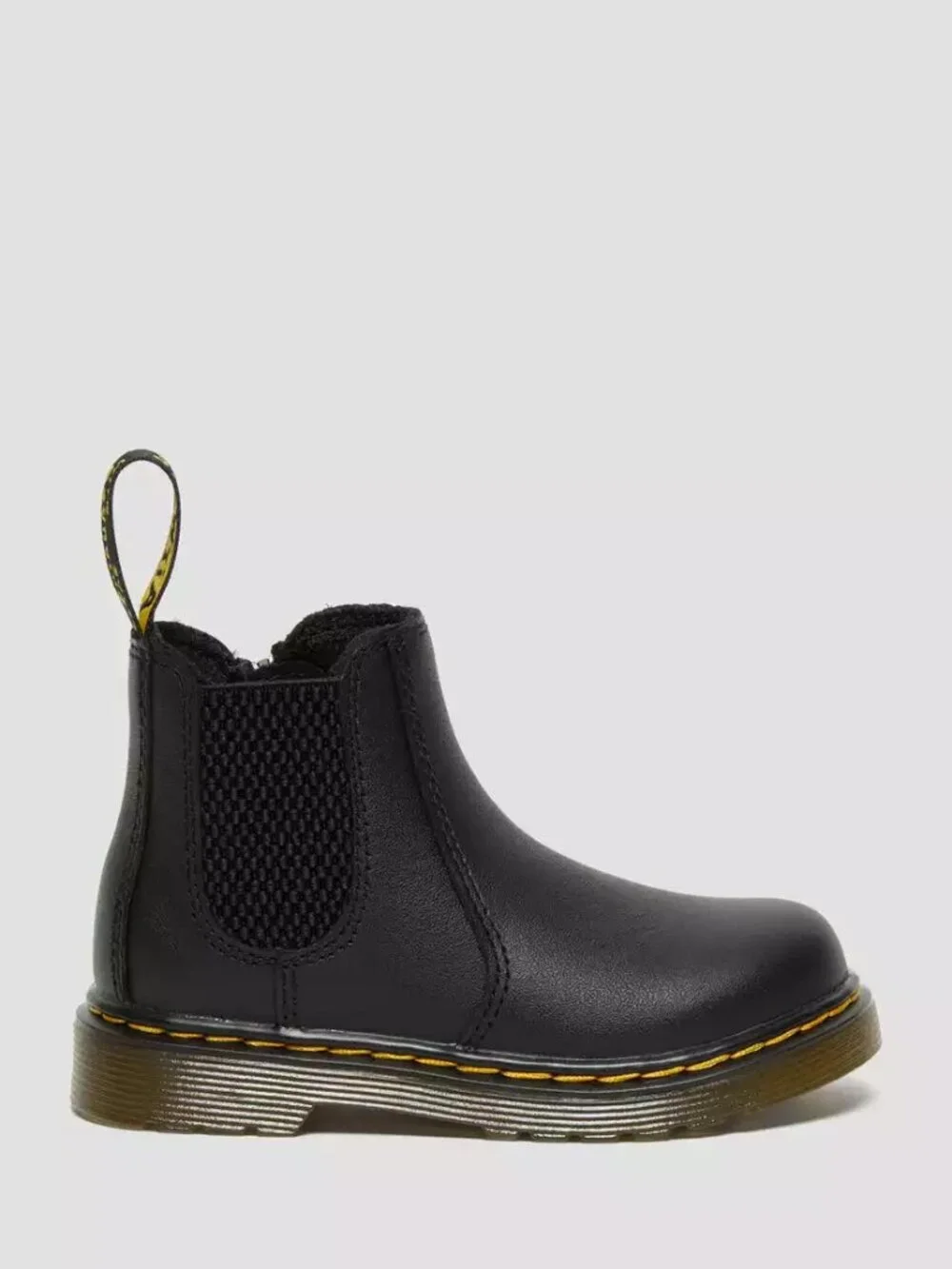 Dr. Martens Girl's Black 2976 Softy Leather Side Zip Classic Chelsea Boot Sz 10